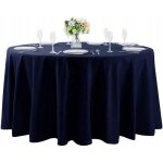 Nappe bleu marine table ronde 320cm banquet mariage