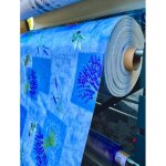 Nappe bulgomme imprime provenale - au mtre - 250 x 140 cm - bleu