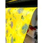 Nappe bulgomme imprime provenale - au mtre - 250 x 140 cm - jaune
