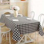 Nappe � carreaux italiens noirs 140 x 240 cm carreaux italiens parisiens noirs et blancs