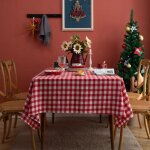 Nappe � carreaux italiens rouges 140 x 240 cm carreaux italiens parisiens rouges et blancs