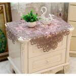 Nappe carr�e d�corative pour table de chevet, housse de protection contre la poussi�re, housse de table ...