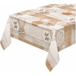Emmevi mv s. p. a. - nappe cuisine cire plastifie antitaches housse de table design tuile vintage marron ...