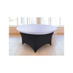 Nappe �lastique blanche pour tables rondes de 180 cm de diam�tre