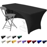 Nappes extensibles de 1, 8 m pour tables rectangulaires avec dos ouvert, housses de table de patio rectangulai ...