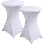 Nappe extensible 2 pièces nappe en polyester lavable nappe ronde protecteur de table de cocktail 80x110 ... Nappe extensible 2 pièces nappe en polyester lavable nappe ronde protecteur de table de cocktail 80x110 ...
