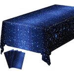 Nappes de f�te, 4pcs ciel etoil� jetables imperm�ables plastique d�coration couverture de table de f�te ...