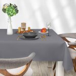 Nappe grise rectangulaire 160 x 240 cm cozy home & living, nappe classique �l�gante, r�sistante � l'eau ...