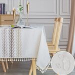 Nappe impermable rectangulaire table cloth coton lin 140x180 cm tassel nappe elegante tablecloth rectangle ...