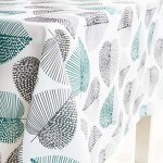 Nappe impermable de table rectangulaire rsistant nappe anti - taches tissu oxford motif feuilles pour ...