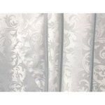 Nappe jacquard motif relief blanche pour table 140x240cm