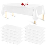 Nappes jetables - blanc - lot de 10 - 54 x 108 pouces - imperm�able - anti - taches
