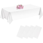 Nappes jetables blanches imperméables (4 pièces), idéales pour mariages, anniversaires et fêtes, dimensions ... Nappes jetables blanches imperméables (4 pièces), idéales pour mariages, anniversaires et fêtes, dimensions ...
