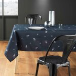 Nappe de no�l rectangle - tissu antitache / imperm�able ? sapin argent ? diff�rentes tailles - bleu - ...