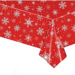 Nappes de no�l rouges flocons de neige flocons de neige nappe de f�te de no�l nappe de no�l d�coration ...