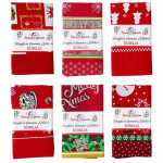 Nappe de no�l tissu panama r�sistant th�me no�l motifs vari�s 6 places