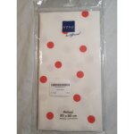 Nappe papier blanche pois rouges 80x80 cm - home fashion