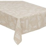 Nappe avec motif animal, beige, 140 x 360 cm