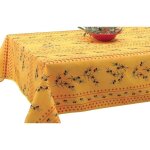 Nappe provenale anti - tche olivou 100% polyester - jaune - 240x150cm