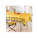 Nappe provençale rectangle anti - tâche arbre olivier 100% polyester - jaune - 300x150cm Nappe provençale rectangle anti - tâche arbre olivier 100% polyester - jaune - 300x150cm