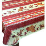 Nappe proven�ale rectangle anti - t�che tournesol abeille brique - 300 x 150 cm - rouge