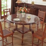 Nappe en pvc transparente, nappe plastifie, impermable, rectangulaire ou ronde, film de protection ...