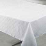 Nappe rectangulaire extrieure esprit bord de mer blanc 145x240 cm