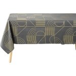 Nappe rectangulaire avec impression mtallise lineor, 150 x 240 cm
