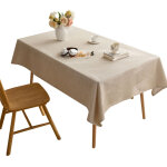 Nappe rectangulaire lavable, 140 x 180 cm, aspect lin, imperm�able, infroissable et anti - poussi�re, ...