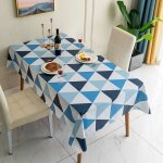 Nappes nappe rectangulaire pvc essuyable tissu de table etanche facile nettoyer nappe treillis triangulaire ...