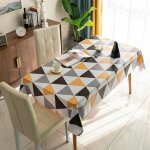 Nappes nappe rectangulaire pvc essuyable tissu de table etanche facile nettoyer nappe treillis triangulaire ...