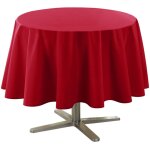 Nappe ronde 180 cm rouge essentiel