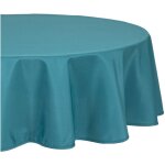 Nappe ronde anti tache 180 cm couleurs bleu canard