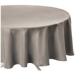 Nappe ronde anti tache 180 cm couleurs lin