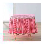 Nappe ronde antitache imprimé 'vichy' 180cm rouge Nappe ronde antitache imprimé 'vichy' 180cm rouge