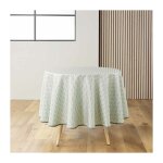 Douceur d'int�rieur - nappe ronde (0) 180 cm polyester imprime metallise piana sauge
