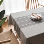 Nappe de table en coton et lin nappe imperm�able anti - taches nappe en dentelle brod�e pour table � ...