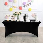 Nappe de table extensible, party nappe rectangulaire, housse deco table de cocktail pour cocktail mariage ...