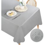 Nappe de table imperm�able protection de table pour salle � manger jardin f�te mariage gris - 120x160cm ...