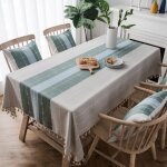 Nappe de table rectangulaire anti taches nappes impermeable nappe moderne linge de table lavable machine ...