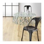 Nappe toile cir�e ronde 'aurea' 140cm vert