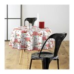 Nappe toile cir�e ronde  cerise  160cm rouge