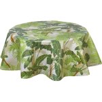 Nappe en toile cirée ronde motif tropical monkey Nappe en toile cirée ronde motif tropical monkey