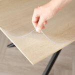 Nappe transparente 3 mm, nappe rectangulaire anti - taches à bords biseautés, protège - table lavable, ... Nappe transparente 3 mm, nappe rectangulaire anti - taches à bords biseautés, protège - table lavable, ...