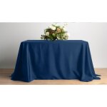 Nappe velours mat bleu marine pour table 230x230cm