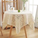 Nappes vintage carr�es en dentelle au crochet pour d�coration de table de mariage, maison et f�te