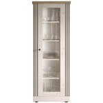 Nashvil - vitrine 1 porte aspect ch�ne blanchi et ch�ne clair