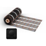 Chauffage au sol �lectrique pour carrelage warmon ultra 200 w / m� + thermostat ac3082h analogique, noir ...