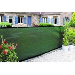 Nature - brise - vue 1 x 3 m - occultant 5 / 5 - hdpe 350 g / m� - vert kaki