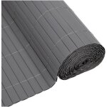 Nature - canisse pvc double face 1 x 3 m - 1600 g / m - occultant 4 / 5 - anti - uv - gris clair